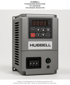 HUBBELL; POWEROHM RESISTORS; PF125R400W; Variable Frequency Drive BRAKE RESISTOR