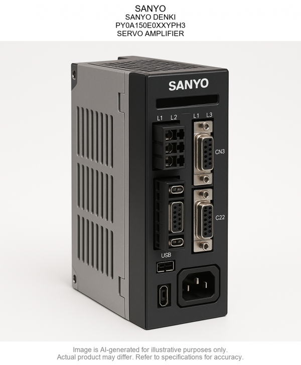 PY0A150E0XXYPH3.png SANYO; SANYO DENKI; PY0A150E0XXYPH3; SERVO AMPLIFIER