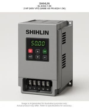 SHIHLIN; SL-E024-1.5K; 2 HP 240V Variable Frequency Drive (SAME AS FR-A024-1.5K)