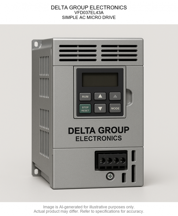 DELTA GROUP ELECTRONICS; Variable Frequency Drive037EL43A; SIMPLE AC MICRO DRIVE