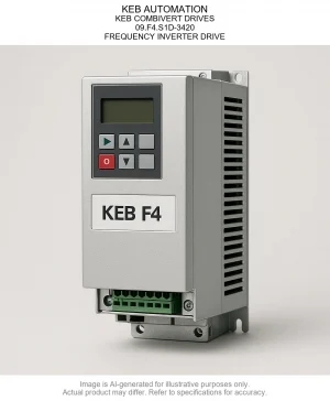 KEB AUTOMATION; KEB COMBIVERT DRIVES; 09.F4.S1D-3420; FREQUENCY INVERTER DRIVE