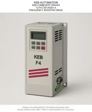 KEB AUTOMATION; KEB COMBIVERT DRIVES; 12.F4.C3D-3420/1.4; FREQUENCY INVERTER DRIVE