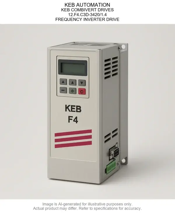 KEB AUTOMATION; KEB COMBIVERT DRIVES; 12.F4.C3D-3420/1.4; FREQUENCY INVERTER DRIVE
