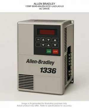 ALLEN BRADLEY; 1336F-B040-AN-EN-HCS1-LA2-LA3-L6; AC DRIVE