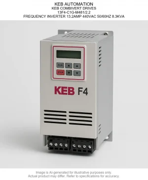 KEB AUTOMATION; KEB COMBIVERT DRIVES; 13F4-C1G-M481/2.2; FREQUENCY INVERTER 13.2AMP 440VAC 50/60HZ 8.3KVA