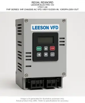 REGAL REXNORD; LEESON ELECTRIC CO; 175311.00; FHP SERIES 1HP.CHASSIS AC Variable Frequency Drive.1/60/115/230V-IN. 1OR3PH-230V-OUT