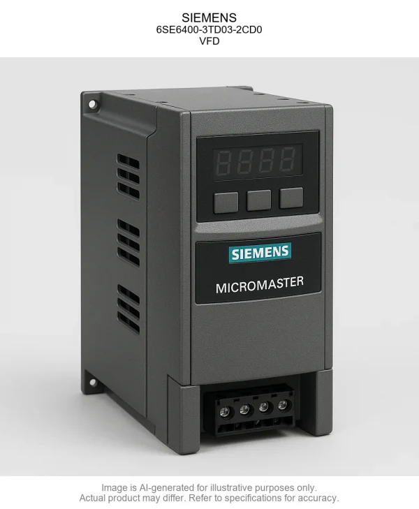 6SE6400-3TD03-2CD0.webp SIEMENS; 6SE6400-3TD03-2CD0; Variable Frequency Drive