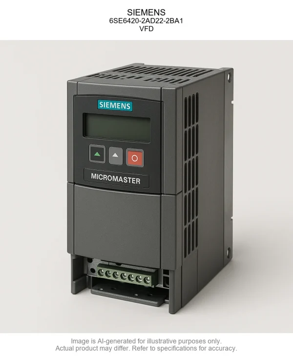 6SE6420-2AD22-2BA1.webp SIEMENS; 6SE6420-2AD22-2BA1; Variable Frequency Drive