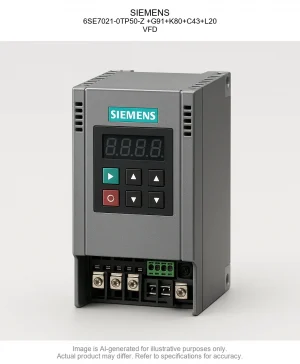 SIEMENS; 6SE7021-0TP50-Z +G91+K80+C43+L20; Variable Frequency Drive