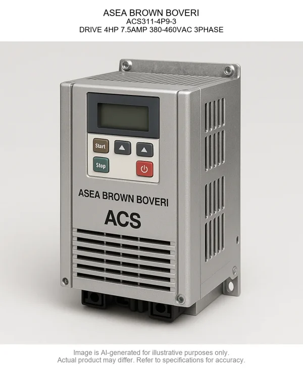ACS311-4P9-3.webp ASEA BROWN BOVERI; ACS311-4P9-3; DRIVE 4HP 7.5AMP 380-460VAC 3PHASE