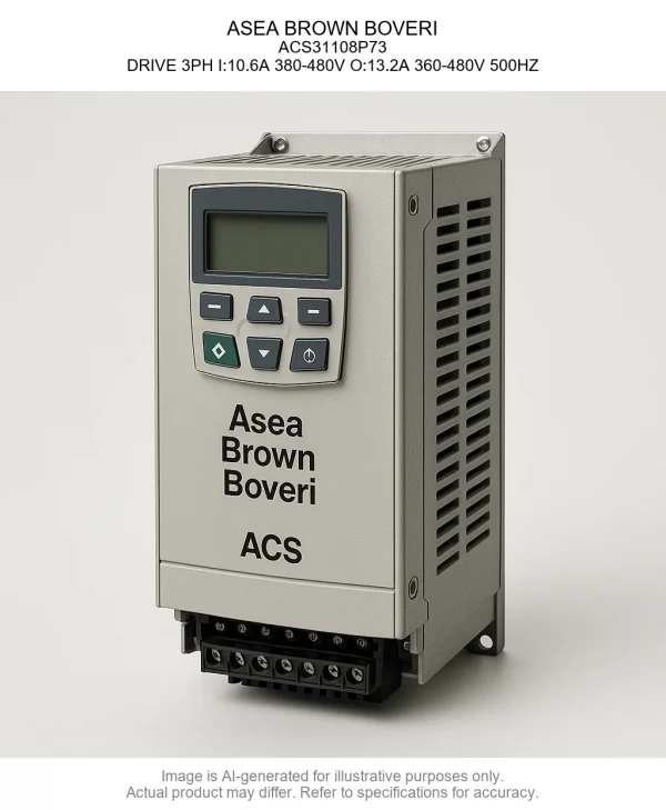 ACS31108P73.webp ASEA BROWN BOVERI; ACS31108P73; DRIVE 3PH I:10.6A 380-480V O:13.2A 360-480V 500HZ