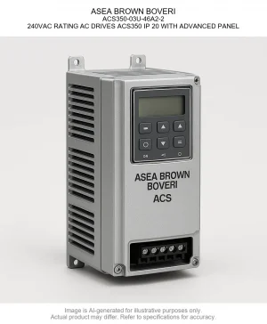 ASEA BROWN BOVERI; ACS350-03U-46A2-2; 240VAC RATING AC DRIVES ACS350 IP 20 WITH ADVANCED PANEL