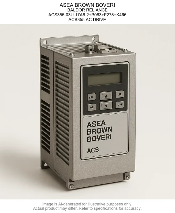 ASEA BROWN BOVERI; BALDOR RELIANCE; ACS355-03U-17A6-2+B063+F278+K466; ACS355 AC DRIVE