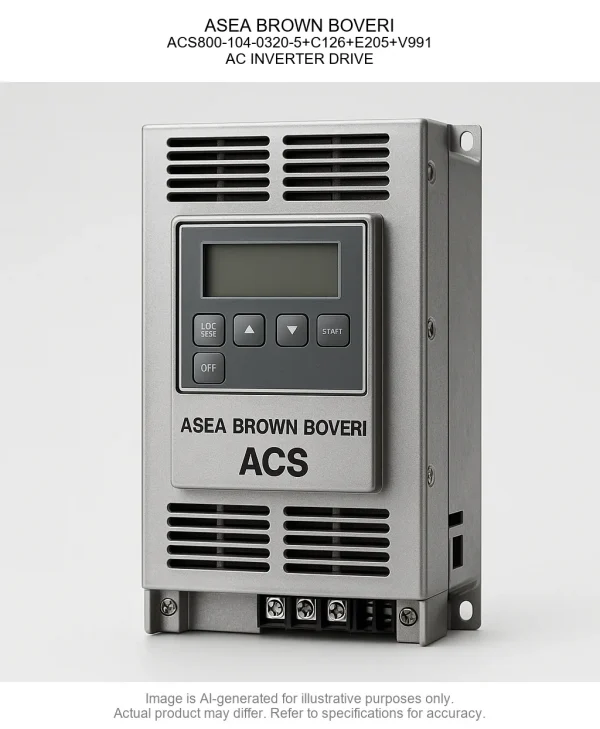 ACS800-104-0320-52BC1262BE2052BV991.webp ASEA BROWN BOVERI; ACS800-104-0320-5+C126+E205+V991; AC INVERTER DRIVE