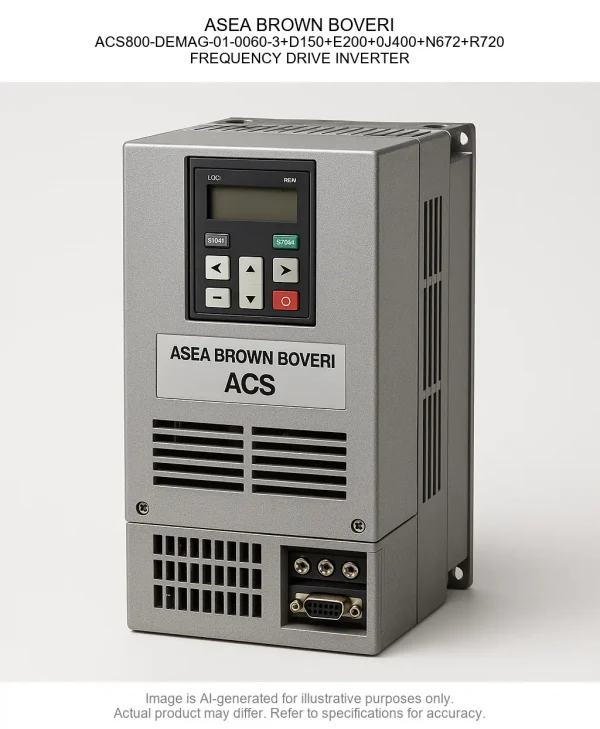 ACS800-DEMAG-01-0060-32BD1502BE2002B0J4002BN6722BR720.webp ASEA BROWN BOVERI; ACS800-DEMAG-01-0060-3+D150+E200+0J400+N672+R720; FREQUENCY DRIVE INVERTER