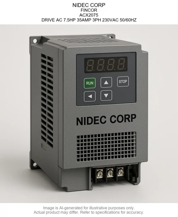 ACX2075.webp NIDEC CORP; FINCOR; ACX2075; DRIVE AC 7.5HP 35AMP 3PH 230VAC 50/60HZ