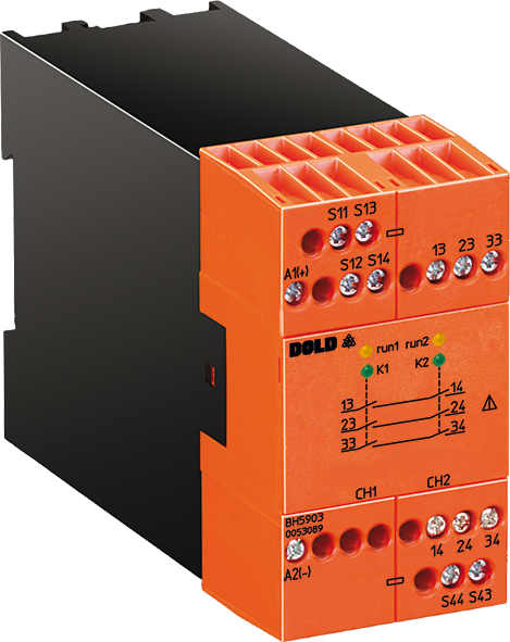 DOLD 0053091: BH5903.22/00000/61 DC24V Emergency stop module with voltage failure detection