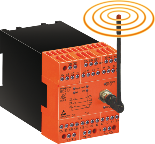 BI5910_Funk_600x600.png DOLD 0061749: BI5910.22/00MF9007 DC24V Radio controlled safety module