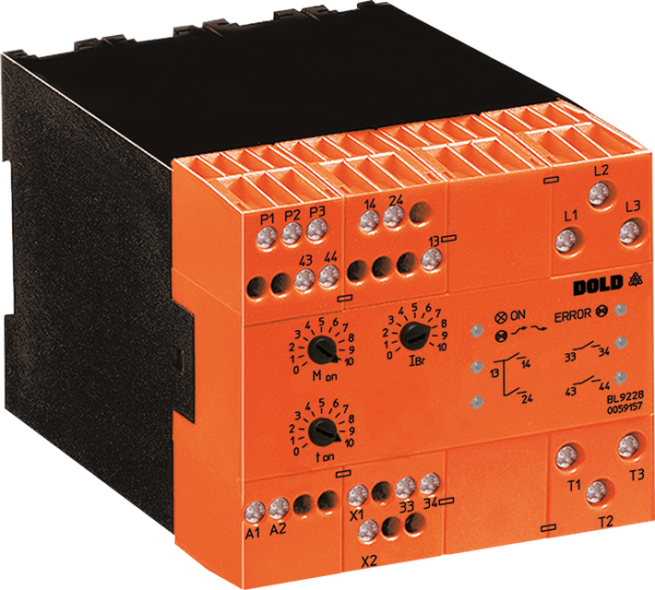 BL9228_ohne_KK_7-5KW_600x600.png DOLD 0057868: BL9228.03/010 3AC200-480V UH AC400V Softstarter with DC-Brake