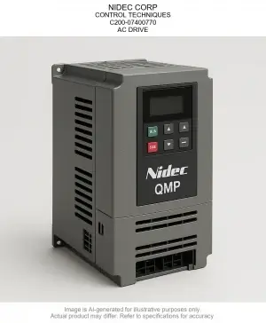 NIDEC CORP; CONTROL TECHNIQUES; C200-07400770; AC DRIVE