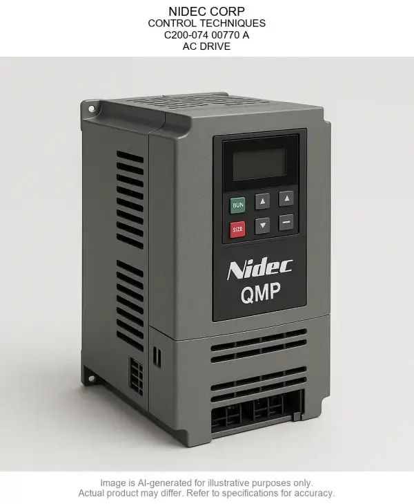 NIDEC CORP; CONTROL TECHNIQUES; C200-074 00770 A; AC DRIVE