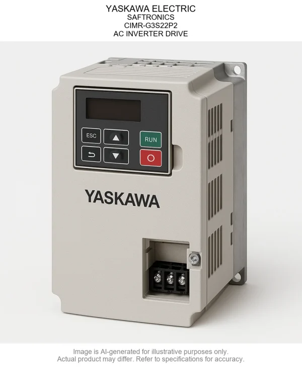 CIMR-G3S22P2.webp YASKAWA ELECTRIC; SAFTRONICS; CIMR-G3S22P2; AC INVERTER DRIVE