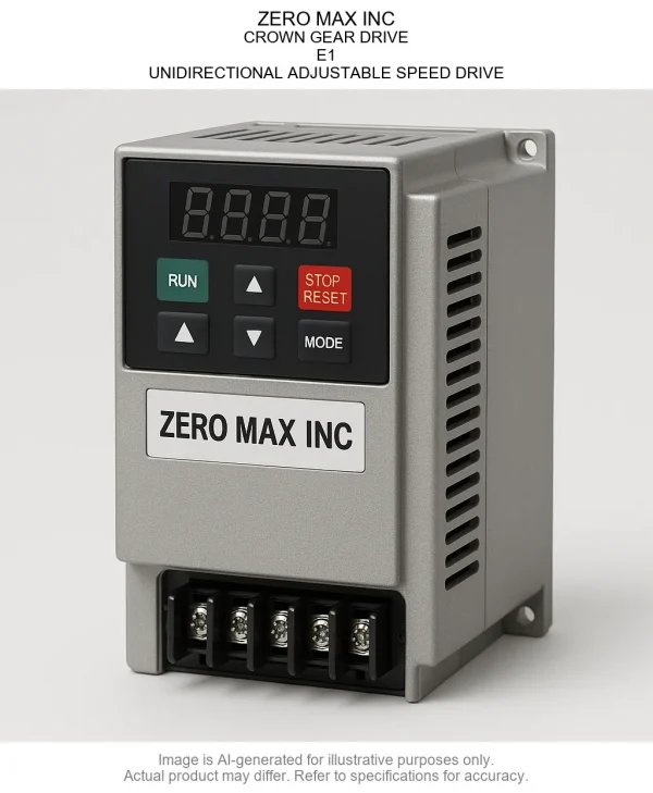 E1.webp ZERO MAX INC; CROWN GEAR DRIVE; E1; UNIDIRECTIONAL ADJUSTABLE SPEED DRIVE