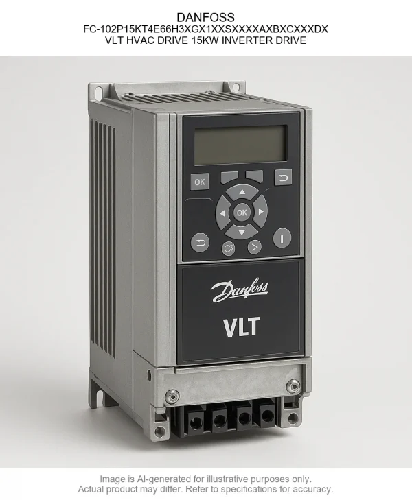 FC-102P15KT4E66H3XGX1XXSXXXXAXBXCXXXDX.webp DANFOSS; FC-102P15KT4E66H3XGX1XXSXXXXAXBXCXXXDX; VLT HVAC DRIVE 15KW INVERTER DRIVE