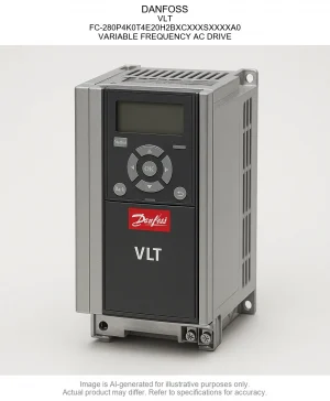 DANFOSS; VLT; FC-280P4K0T4E20H2BXCXXXSXXXXA0; VARIABLE FREQUENCY AC DRIVE
