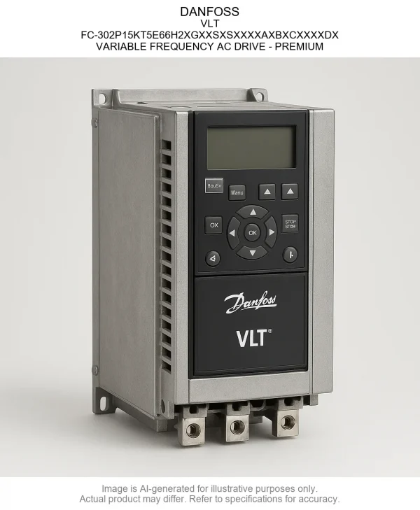 FC-302P15KT5E66H2XGXXSXSXXXXAXBXCXXXXDX.webp DANFOSS; VLT; FC-302P15KT5E66H2XGXXSXSXXXXAXBXCXXXXDX; VARIABLE FREQUENCY AC DRIVE - PREMIUM