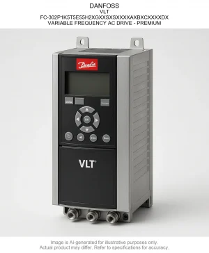 DANFOSS; VLT; FC-302P1K5T5E55H2XGXXSXSXXXXAXBXCXXXXDX; VARIABLE FREQUENCY AC DRIVE - PREMIUM
