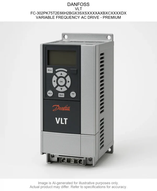 FC-302PK75T2E66H2BGX3SXSXXXXAXBXCXXXXDX.webp DANFOSS; VLT; FC-302PK75T2E66H2BGX3SXSXXXXAXBXCXXXXDX; VARIABLE FREQUENCY AC DRIVE - PREMIUM