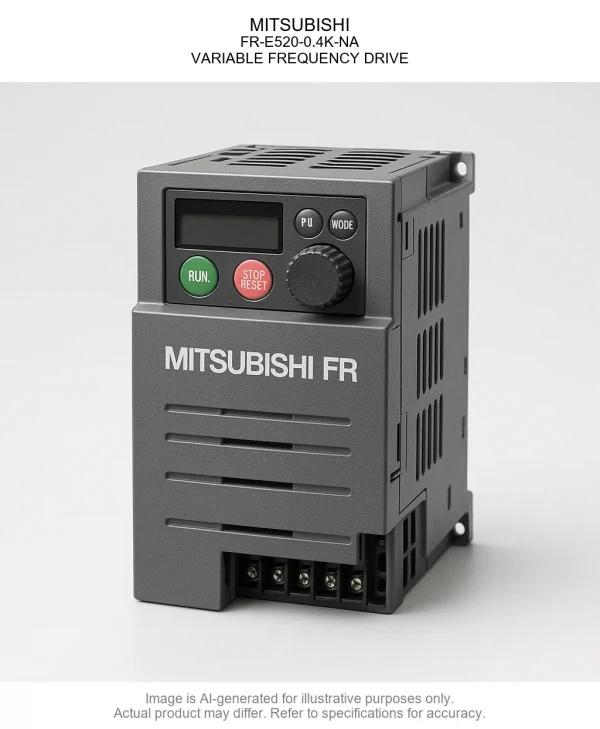 MITSUBISHI; FR-E520-0.4K-NA; VARIABLE FREQUENCY DRIVE