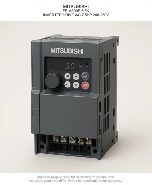 MITSUBISHI; FR-V220E-5.5K; INVERTER DRIVE AC 7.5HP 208-230V