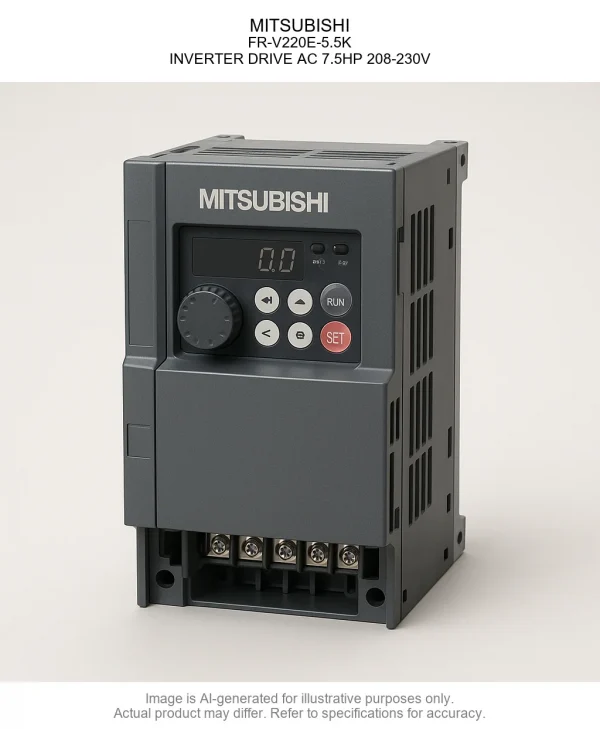 MITSUBISHI; FR-V220E-5.5K; INVERTER DRIVE AC 7.5HP 208-230V