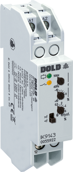 DOLD 0055970: IK9143.11 AC50/60HZ +/-10% 400V Frequency Relay