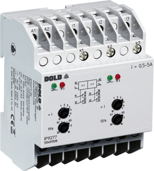 DOLD 0055730: IP9277.39 AC/DC24V 1-10A Over- and Undercurrent Relay