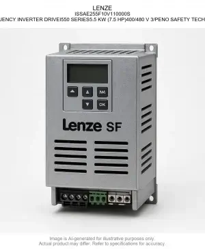 LENZE; ISSAE255F10V110000S; (16066880)HIGH-FREQUENCY INVERTER DRIVEI550 SERIES5.5 KW (7.5 HP)400/480 V 3/PENO SAFETY TECHNOLOGYIP20BASIC I/O