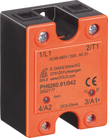 PH9260_042_600x600.png DOLD 0067266: PH9260.91/042 AC48-480V AC25A Solid-state relay / contactor with analogue input for pulse package control