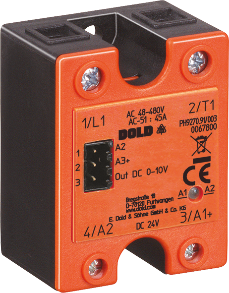 PH9270_91_003_600x600.png DOLD 0064913: PH9270.91/003/02 AC24-240V AC25A Solid-state relay / contactor with load current measurement