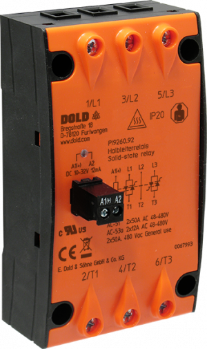 DOLD 0069438: PI9260.92/201/16 AC48-480V 60/25A Solid-state relay / contactor