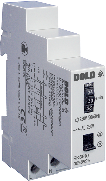DOLD 0058995: RK8810.41/004 AC230V 3-60M Energy saving time switch