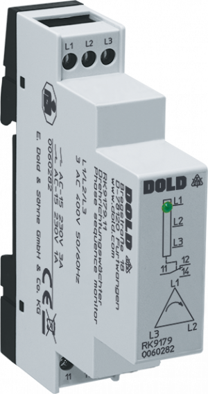 DOLD 0060282: RK9179.11 3AC50/60HZ 400V Phase Sequence Monitor (Phase Sequence Relay)