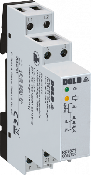 DOLD 0063315: RK9871.72/100 3/N AC400/230V50/60HZ Undervoltage Relay