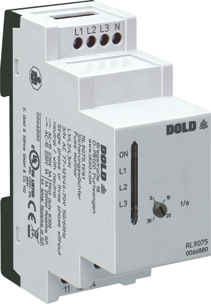 DOLD 0066880: RL9075.11/61 3/N AC77-121/44-70V Fuse Monitor