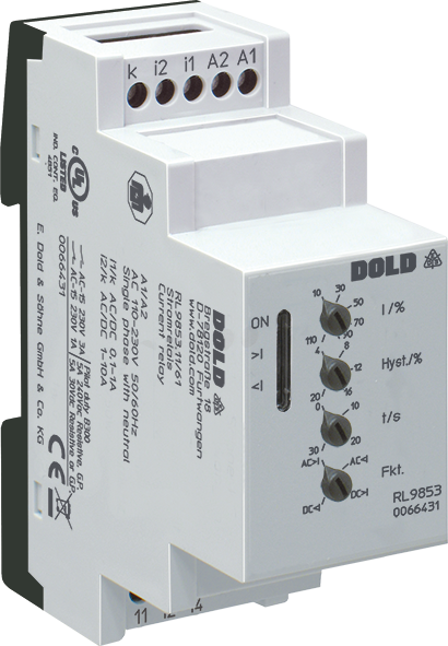 DOLD 0066431: RL9853.11/61 UH=AC110-230V 4-20% Current Relay