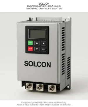 SOLCON; RVariable Speed DriveX-58-480-115+3M+5+8+U-S; STANDARD DUTY SOFT STARTER