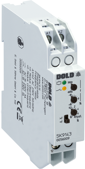 DOLD 0056009: SK9143.11 AC50/60HZ +/-10% 230V Frequency Relay
