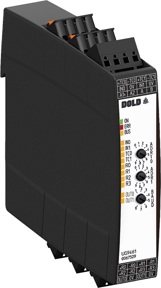 UG9461_Modbus_600x600.png DOLD 0069785: UG9461PM/100 DC24V 2AI/2AO Input- / Output module analogue