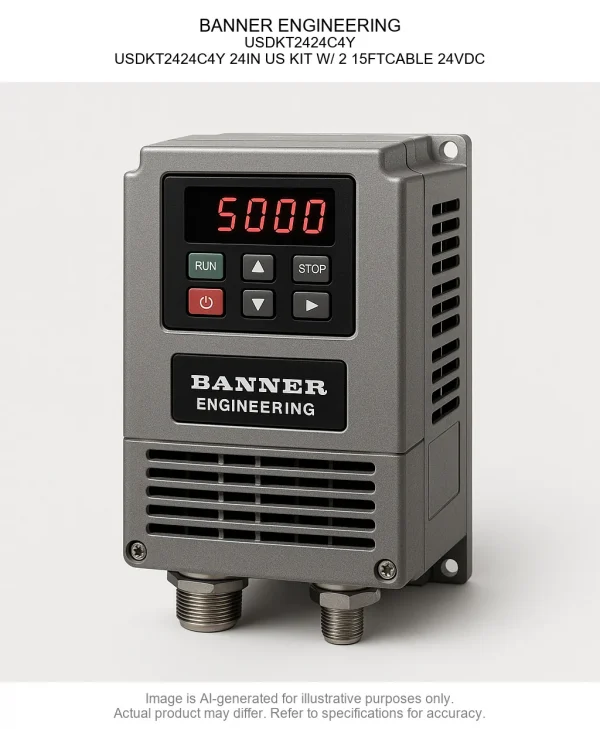 BANNER ENGINEERING; USDKT2424C4Y; USDKT2424C4Y 24IN US KIT W/ 2 15FTCABLE 24VDC